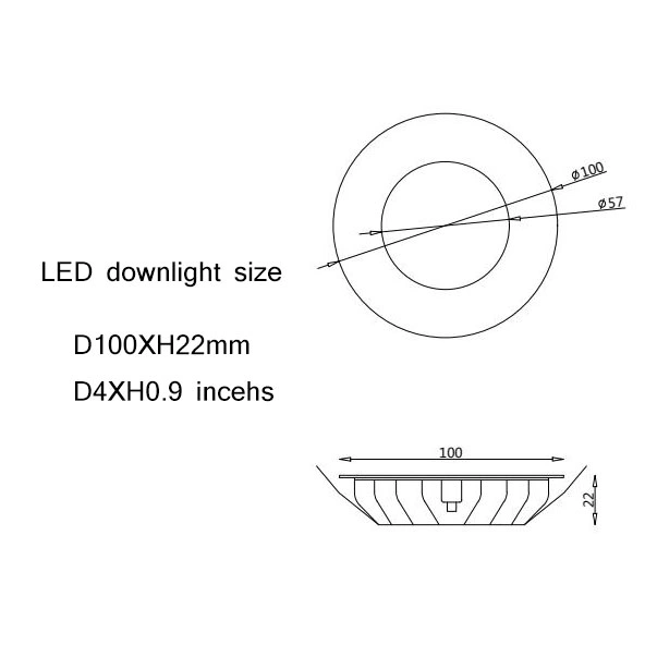 316 Stainless Steel 24V Marine Downlight RV LED Recessed Light