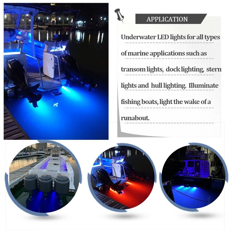 12volts Flush Mounted Blue 27W Water Proof Marine Underwater LED Light for Boat